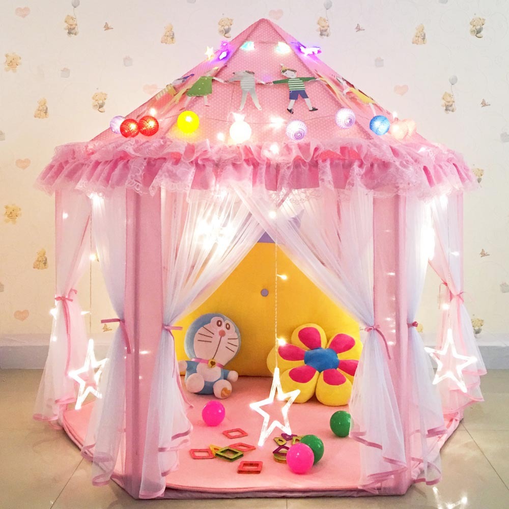 Portable Children's Tent for Kids Tent Toys Girls Princess Castle Tipi Infantil Children's House Vigvam Teepee Baby Tent Gifts