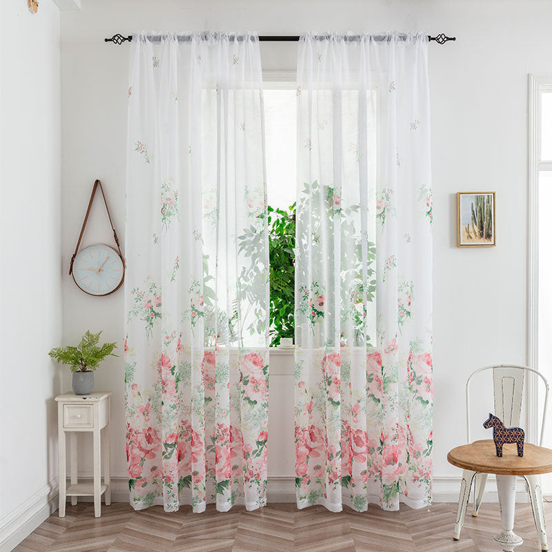 Mesh Curtains Bedroom Light Transmission Decorative Curtain