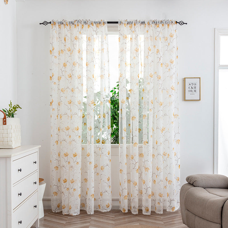 Mesh Curtains Bedroom Light Transmission Decorative Curtain