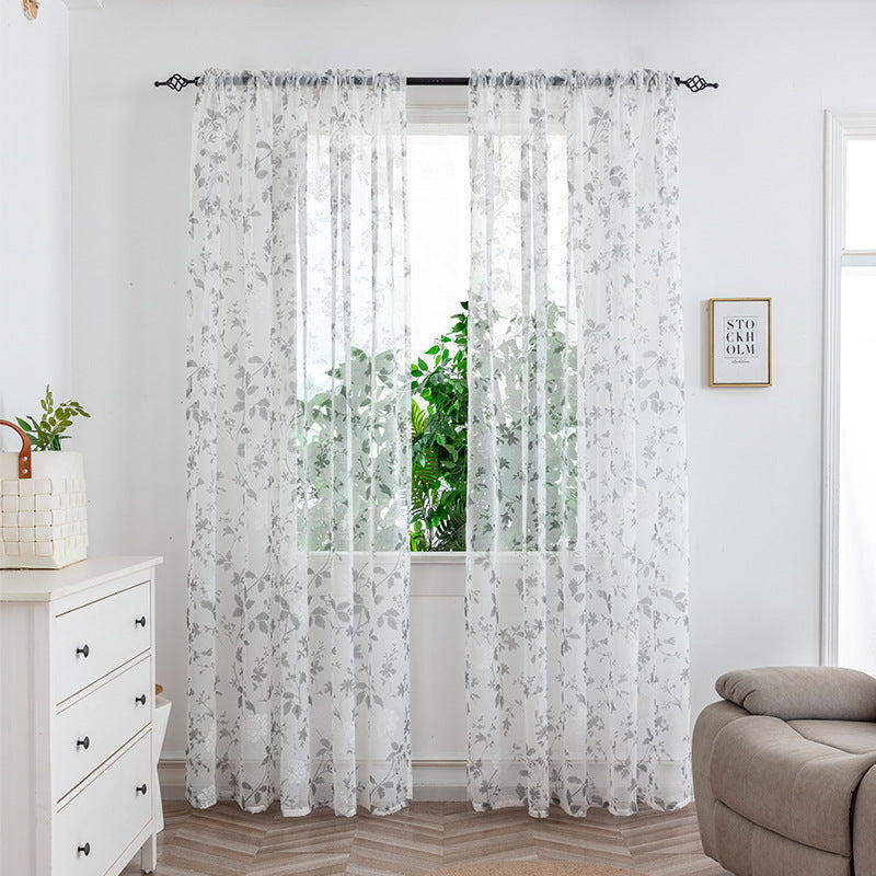 Mesh Curtains Bedroom Light Transmission Decorative Curtain